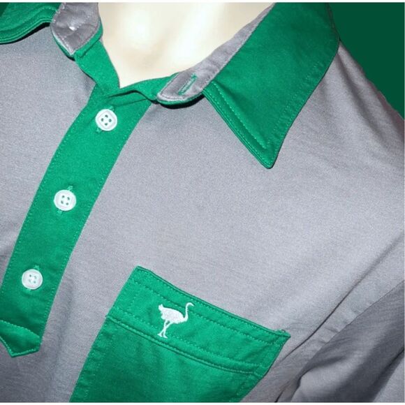 Travis Mathew Chive Collab Grey Pocket Golf Short Sleeve Polo Size XL #66 - Picture 2 of 7
